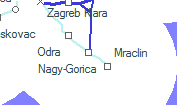 Nagy-Gorica szolgálati hely helye a térképen
