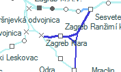 Zagreb Ranžirní kolodvor szolgálati hely helye a térképen
