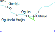 Ogulin szolgálati hely helye a térképen