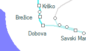Dobova szolgálati hely helye a térképen