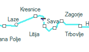 Litija szolgálati hely helye a térképen