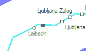 Laibach szolgálati hely helye a térképen