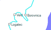 Borovnica szolgálati hely helye a térképen
