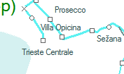 Villa Opicina szolgálati hely helye a térképen
