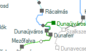 Dunaújváros külső szolgálati hely helye a térképen
