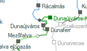 Dunaújváros szolgálati hely helye a térképen