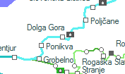 Dolga Gora szolgálati hely helye a térképen