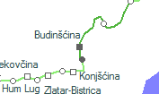 Budinšćina szolgálati hely helye a térképen