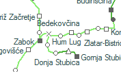Dubrava Zabočka szolgálati hely helye a térképen
