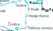Hrpelje-Kozina szolgálati hely helye a térképen