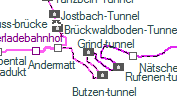 Grind-tunnel szolgálati hely helye a térképen