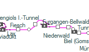 Fiescher-Tunnel szolgálati hely helye a térképen