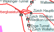 Zrich Wiedikon szolglati hely helye a trkpen