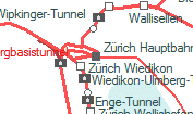 Zürich Hauptbahnhof szolgálati hely helye a térképen