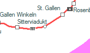 St. Gallen Bruggen szolgálati hely helye a térképen