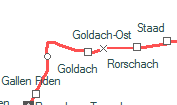 Goldach szolgálati hely helye a térképen