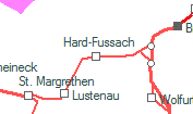 Hard-Fussach szolgálati hely helye a térképen