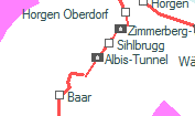 Albis-Tunnel szolgálati hely helye a térképen