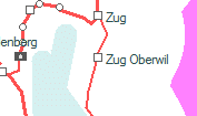 Zug Oberwil szolgálati hely helye a térképen