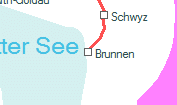 Brunnen szolgálati hely helye a térképen