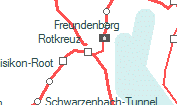 Rotkreuz szolgálati hely helye a térképen