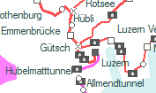 Gütsch szolgálati hely helye a térképen
