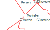 Muntelier szolgálati hely helye a térképen