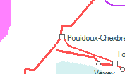 Pouidoux-Chexbres szolgálati hely helye a térképen