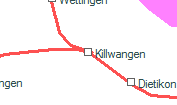 Killwangen szolgálati hely helye a térképen