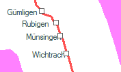 Münsingen szolgálati hely helye a térképen