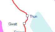 Thun szolgálati hely helye a térképen