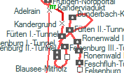 Fürten I.-Tunnel szolgálati hely helye a térképen