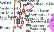 Ronenwald I.-Tunnel szolgálati hely helye a térképen