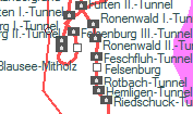 Feschfluh-Tunnel szolgálati hely helye a térképen