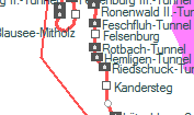 Hemligen-Tunnel szolgálati hely helye a térképen