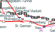 Sevistein-Tunnel III szolgálati hely helye a térképen