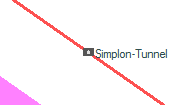 Simplon-Tunnel szolgálati hely helye a térképen
