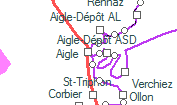 Aigle szolgálati hely helye a térképen