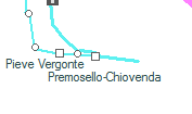 Premosello-Chiovenda szolgálati hely helye a térképen