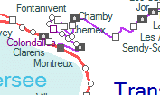 Tunnel Montreux szolgálati hely helye a térképen