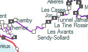 Les Avants szolgálati hely helye a térképen