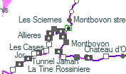 Tunnel Montbovon szolgálati hely helye a térképen