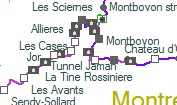 Tunnel La Tine szolgálati hely helye a térképen