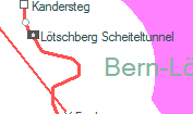 Bern-Lötschberg-Simplonbahn szolgálati hely helye a térképen
