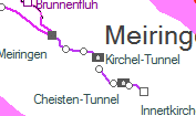 Kirchel-Tunnel szolgálati hely helye a térképen