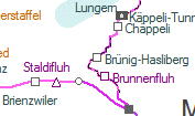 Brünig-Hasliberg szolgálati hely helye a térképen