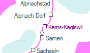 Kerns-Kägiswil szolgálati hely helye a térképen