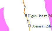 Fügen-Hart im Zillertal szolgálati hely helye a térképen