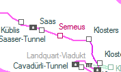 Serneus szolgálati hely helye a térképen