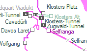 Zugwald-Tunnel szolgálati hely helye a térképen
